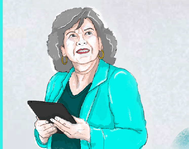 Prsonas mayores revisando el teléfono móvil